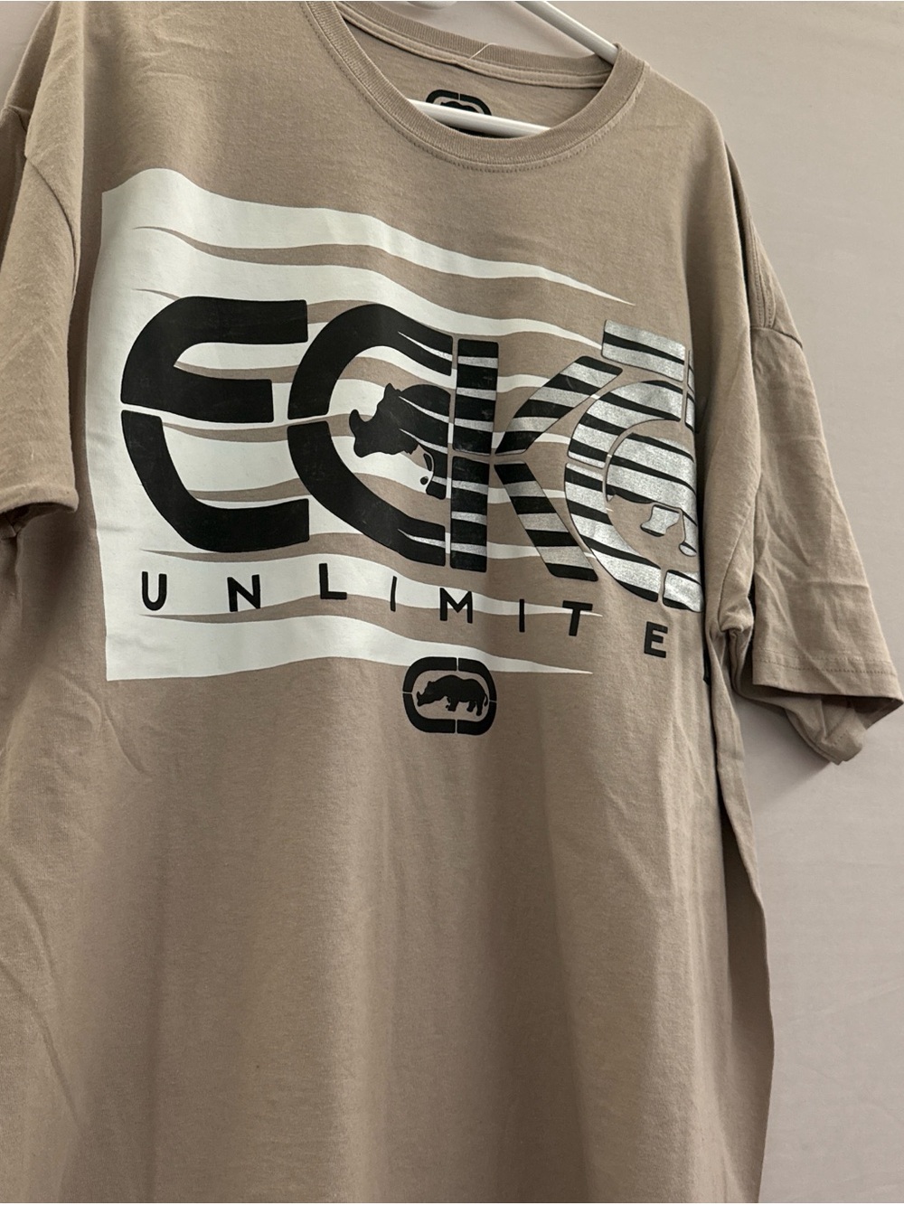 Ecko Unlimited Beige Graphic Short-Sleeve Tee